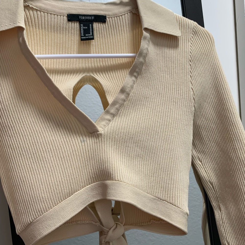 Forget 21 collard long sleeve top